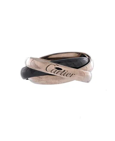 Pre-owned Pre-owned Cartier  Cartier Trinity Ring 18k White Gold And Ceramic