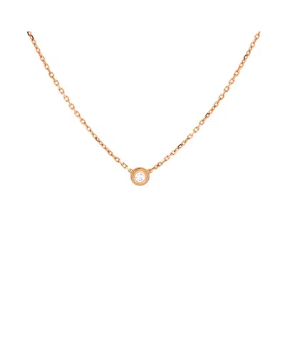 Pre-owned Pre-owned Cartier  Cartier Xs Cartier D'amour Pendant Necklace 18k Rose Gold With Diamond, 16 In Pink