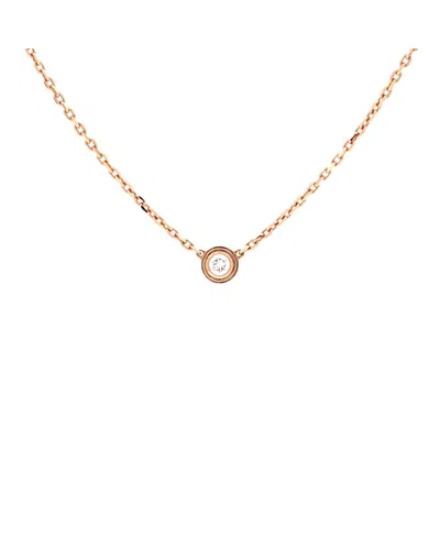 Pre-owned Pre-owned Cartier  Cartier Xs Cartier D'amour Pendant Necklace 18k Rose Gold With Diamond, 16 In Pink