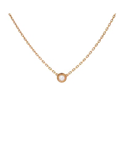 Pre-owned Pre-owned Cartier  Cartier Xs Cartier D'amour Pendant Necklace 18k Rose Gold With Diamond In Pink