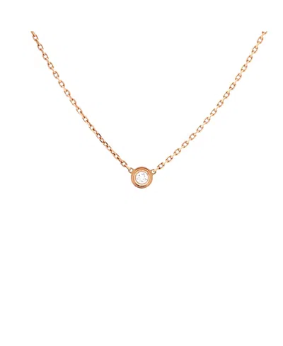 Pre-owned Pre-owned Cartier  Cartier Xs Cartier D'amour Pendant Necklace 18k Rose Gold With Diamond In Pink