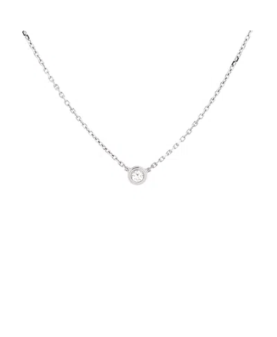 Pre-owned Pre-owned Cartier  Cartier Xs Cartier D'amour Pendant Necklace 18k White Gold And Diamond, 16