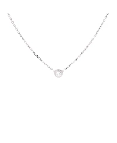 Pre-owned Pre-owned Cartier  Cartier Xs Cartier D'amour Pendant Necklace 18k White Gold And Diamond, 16