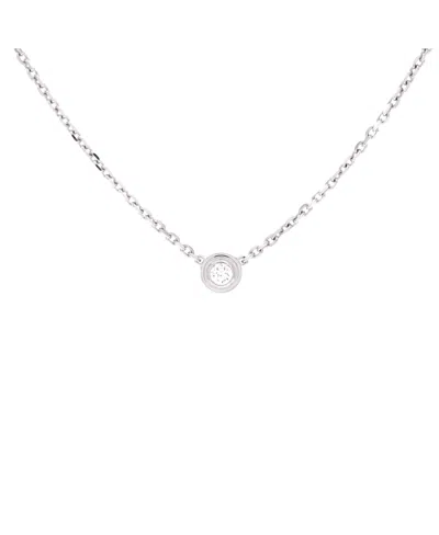 Pre-owned Pre-owned Cartier  Cartier Xs Cartier D'amour Pendant Necklace 18k White Gold And Diamond, 16