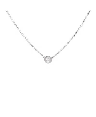 Pre-owned Pre-owned Cartier  Cartier Xs Cartier D'amour Pendant Necklace 18k White Gold And Diamond, 16.25