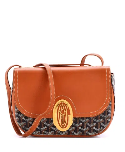 Pre-owned Pre-owned Goyard  Goyard 233 Bag Coated Canvas And Leather In Brown
