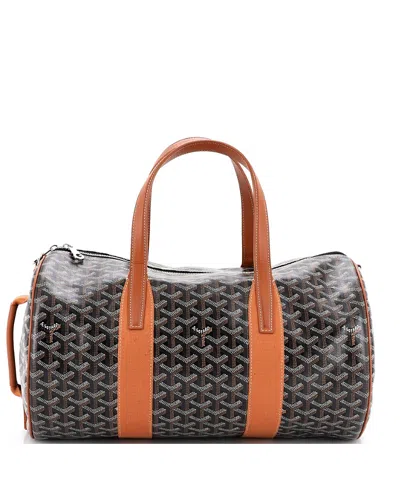 Pre-owned Pre-owned Goyard  Goyard 40 Barrel Sport Duffle Bag Coated Canvas In Brown