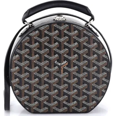 Pre-owned Goyard  Goyard Alto Hatbox Bag Coated Canvas In Gray
