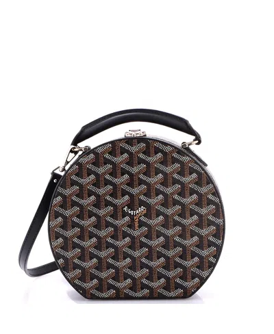 Pre-owned Pre-owned Goyard  Goyard Alto Hatbox Bag Coated Canvas In Black