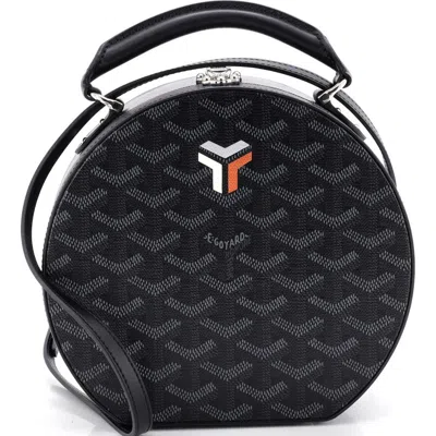 Pre-owned Goyard  Goyard Alto Hatbox Bag Coated Canvas In Black