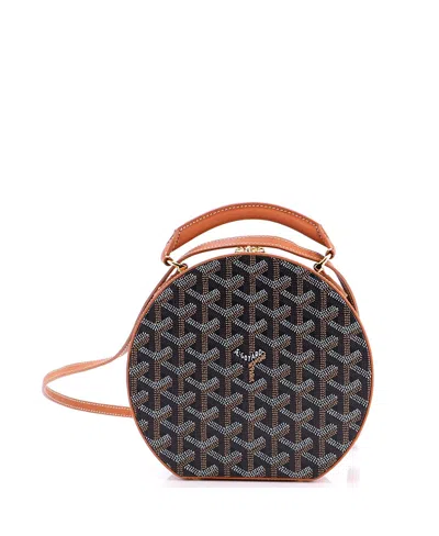 Pre-owned Pre-owned Goyard  Goyard Alto Hatbox Bag Coated Canvas In Brown