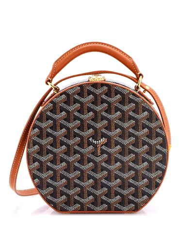 Pre-owned Pre-owned Goyard  Goyard Alto Hatbox Bag Coated Canvas In Brown
