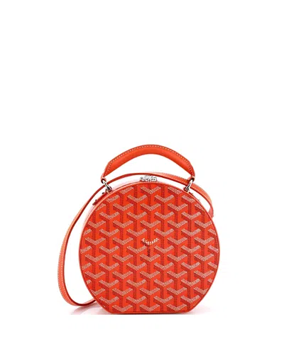 Pre-owned Pre-owned Goyard  Goyard Alto Hatbox Bag Coated Canvas In Orange