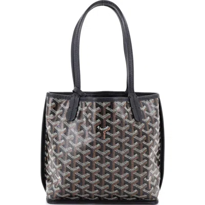 Pre-owned Goyard  Goyard Anjou Reversible Tote Coated Canvas Mini In Red