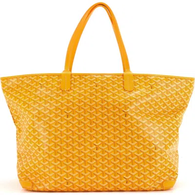 Pre-owned Goyard  Goyard Artois Tote Coated Canvas Gm In Yellow