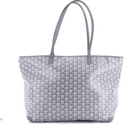 Pre-owned Goyard  Goyard Artois Tote Coated Canvas Mm In Gray