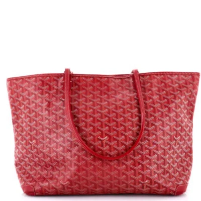Pre-owned Goyard  Goyard Artois Tote Coated Canvas Mm In Purple