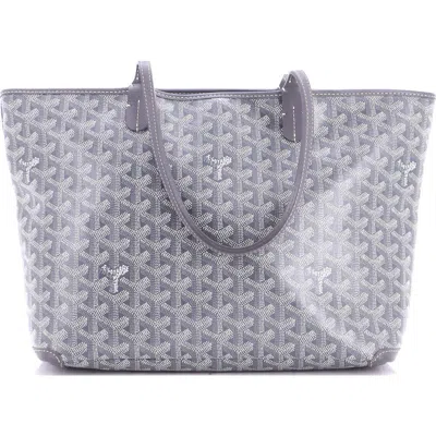 Pre-owned Goyard  Goyard Artois Tote Coated Canvas Pm In Gray