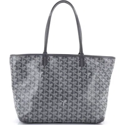 Pre-owned Goyard  Goyard Artois Tote Coated Canvas Pm In Gray