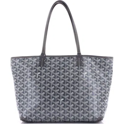 Pre-owned Goyard  Goyard Artois Tote Coated Canvas Pm In Black