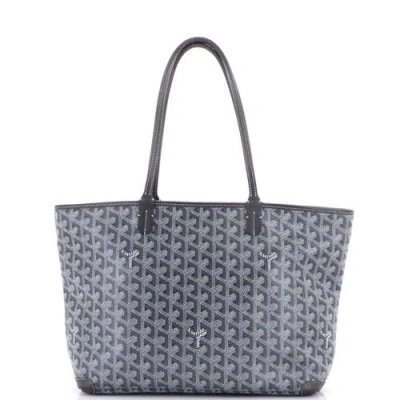 Pre-owned Goyard  Goyard Artois Tote Coated Canvas Pm In Gray