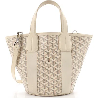 Pre-owned Goyard  Goyard Belharra Tote Coated Canvas Pm In Brown
