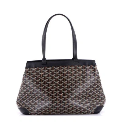 Pre-owned Goyard  Goyard Bellechasse Bag Coated Canvas Pm In Brown