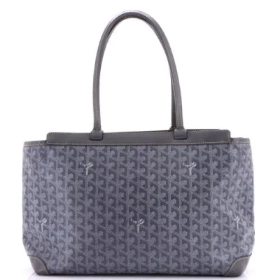 Pre-owned Goyard  Goyard Bellechasse Bag Coated Canvas Pm In Gray
