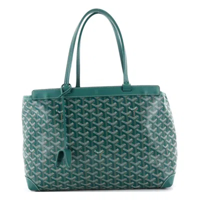 Pre-owned Goyard  Goyard Bellechasse Bag Coated Canvas Pm In White