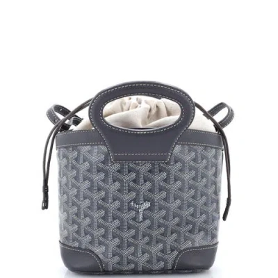 Pre-owned Goyard  Goyard Beluga Bag Coated Canvas Mini In Gray