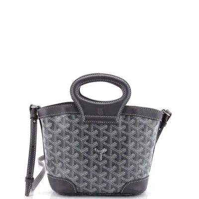Pre-owned Goyard  Goyard Beluga Bag Coated Canvas Mini In Gray