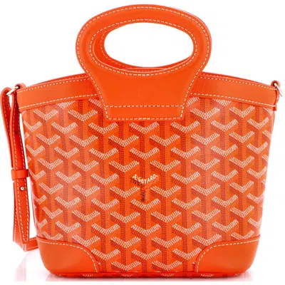 Pre-owned Goyard  Goyard Beluga Bag Coated Canvas Mini In Orange