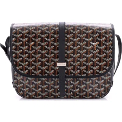 Pre-owned Goyard  Goyard Belvedere Ii Messenger Bag Coated Canvas Mm In Brown