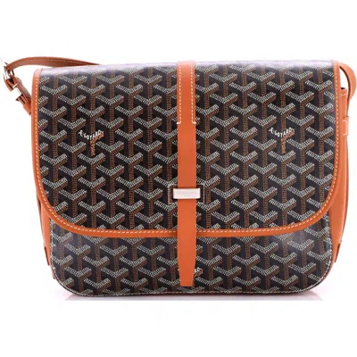 Pre-owned Goyard  Goyard Belvedere Ii Messenger Bag Coated Canvas Mm In Brown