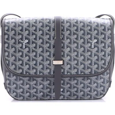 Pre-owned Goyard  Goyard Belvedere Ii Messenger Bag Coated Canvas Mm In Gray
