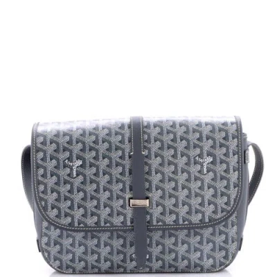 Pre-owned Goyard  Goyard Belvedere Ii Messenger Bag Coated Canvas Mm In Gray
