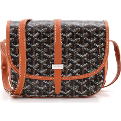 Pre-owned Goyard  Goyard Belvedere Ii Messenger Bag Coated Canvas Pm In Brown