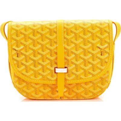 Pre-owned Goyard  Goyard Belvedere Ii Messenger Bag Coated Canvas Pm In Gold