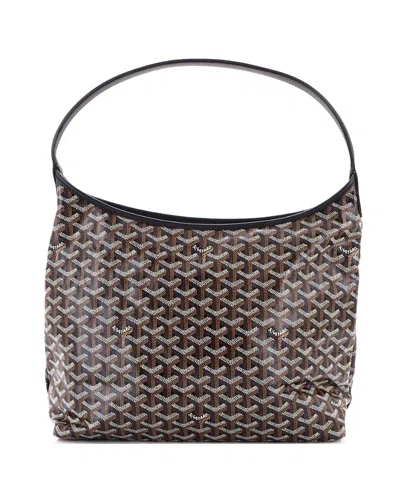 Pre-owned Pre-owned Goyard  Goyard Boheme Hobo Coated Canvas In Black