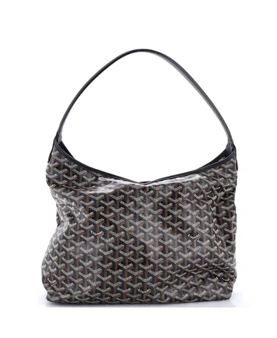 Pre-owned Pre-owned Goyard  Goyard Boheme Hobo Coated Canvas In Black