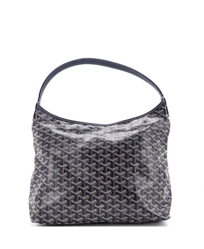 Pre-owned Pre-owned Goyard  Goyard Boheme Hobo Coated Canvas In Blue