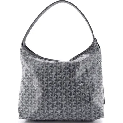 Pre-owned Goyard  Goyard Boheme Hobo Coated Canvas In Gray