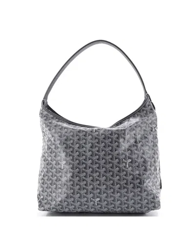 Pre-owned Pre-owned Goyard  Goyard Boheme Hobo Coated Canvas In Gray