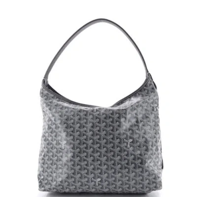 Pre-owned Goyard  Goyard Boheme Hobo Coated Canvas In Gray
