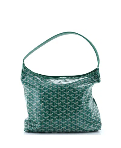 Pre-owned Pre-owned Goyard  Goyard Boheme Hobo Coated Canvas In Green