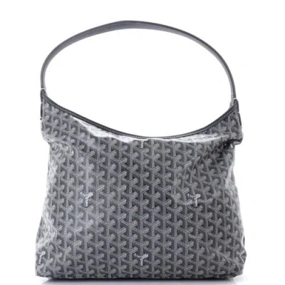 Pre-owned Goyard  Goyard Boheme Hobo Coated Canvas In Gray