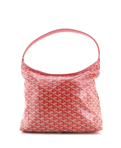 Pre-owned Pre-owned Goyard  Goyard Boheme Hobo Coated Canvas In Red