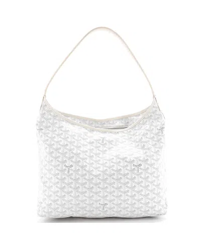 Pre-owned Pre-owned Goyard  Goyard Boheme Hobo Coated Canvas In White