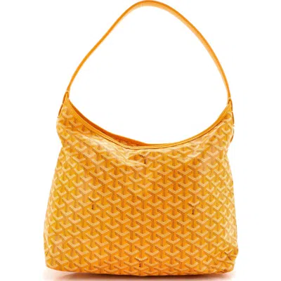 Pre-owned Goyard  Goyard Boheme Hobo Coated Canvas In Yellow