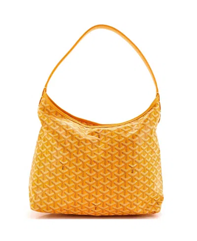 Pre-owned Pre-owned Goyard  Goyard Boheme Hobo Coated Canvas In Yellow